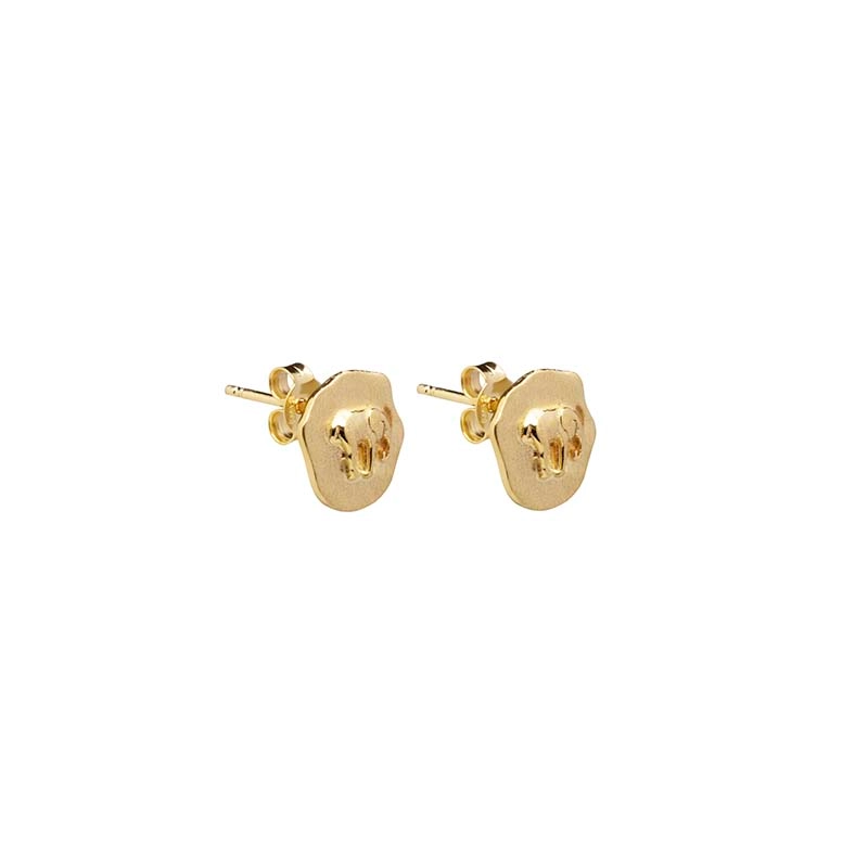 CU Jewellery - Letters Elephant Stud Ear Gold