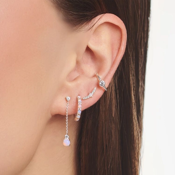 Ear Cuff Vit Sten - Thomas Sabo örhängen - Snabb frakt & paketinslagning - Nordicspectra.se