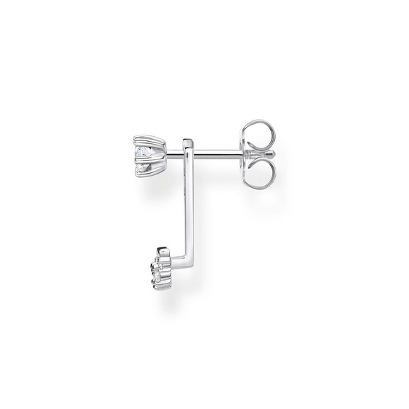 Einzel Ohrstecker Weisse Steine von Thomas Sabo, Schneller Versand - Nordicspectra.de