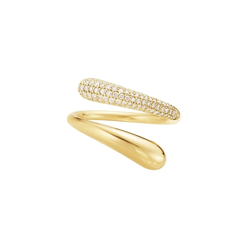 Georg Jensen - Mercy Simple Twist Ring Guld & Diamanter