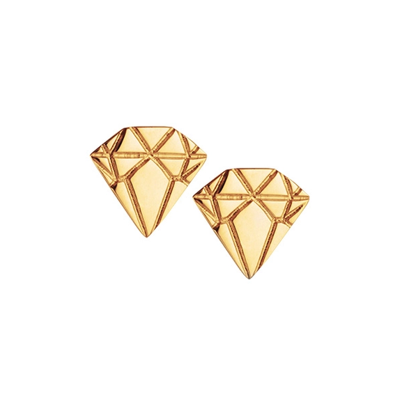 Diamond Earrings Golden - Emma Israelsson - Suuri valikoima & ilmainen lahjapaketointi - Nordicspectra.fi