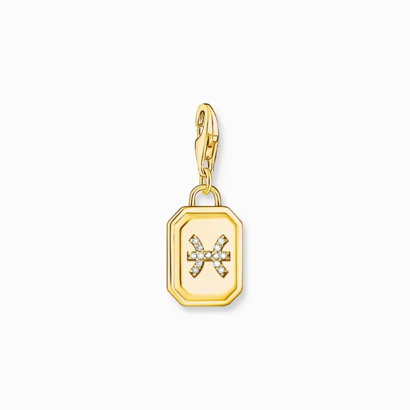 Charm-Anhänger Sternzeichen Fische mit Steinen Gold - Thomas Sabo - Nordic Spectra