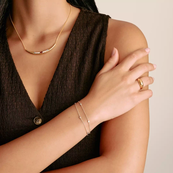 Dubbelrad med Stenar Armband från Thomas Sabo i silver med gnistrande cubic zirconia