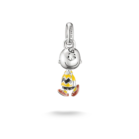 THOMAS SABO x Peanuts Charlie Brown-berlock i silver med emaljdetaljer