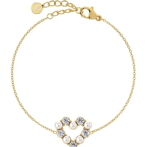 Affinity Pearl Heart Bracelet Gold - Edblad - Snabb leverans - Gratis paketinslagning
