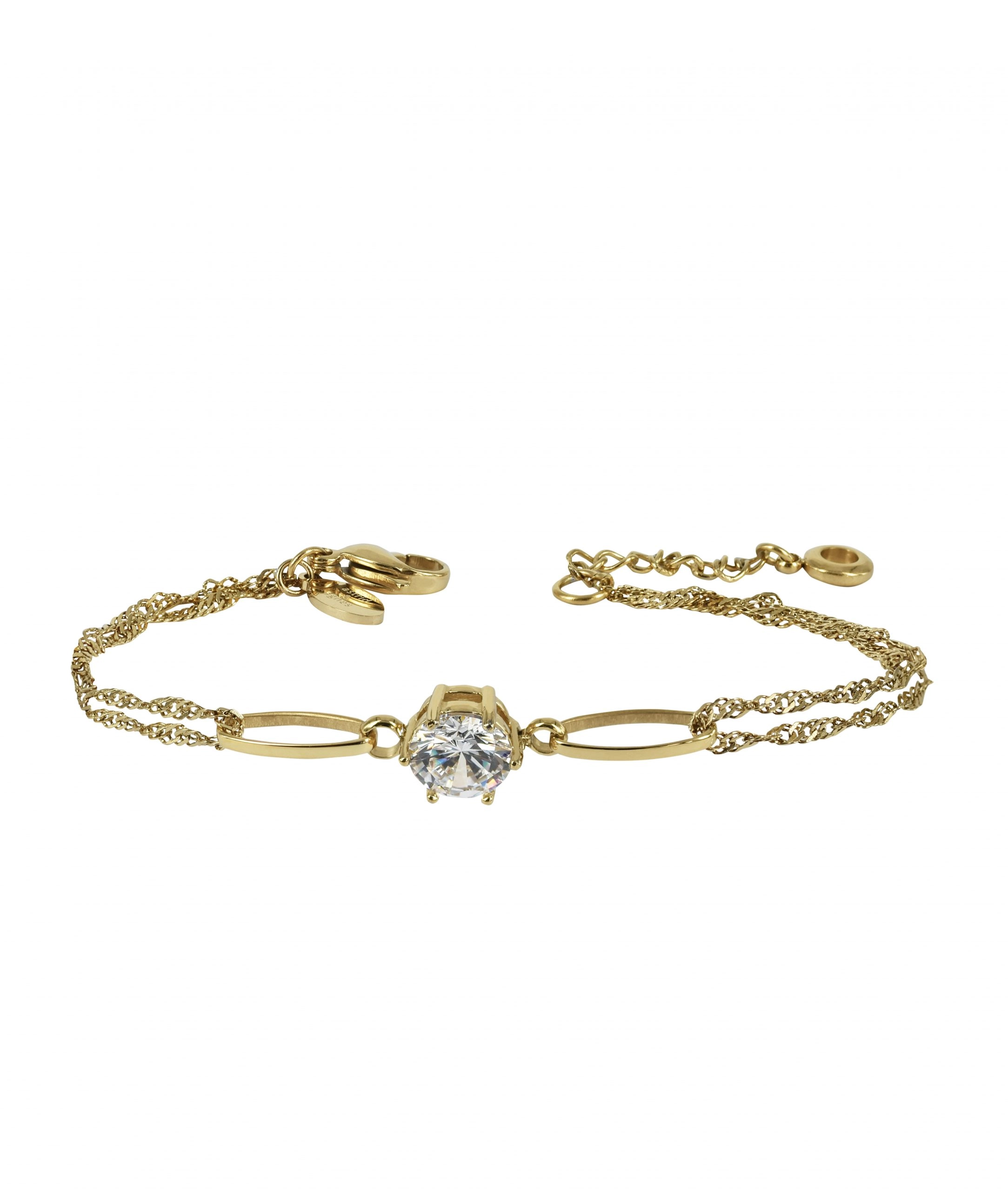 NOVA Crystal Armband Guld - Astrid & Agnes - Snabb frakt & paketinslagning - Nordicspectra.se