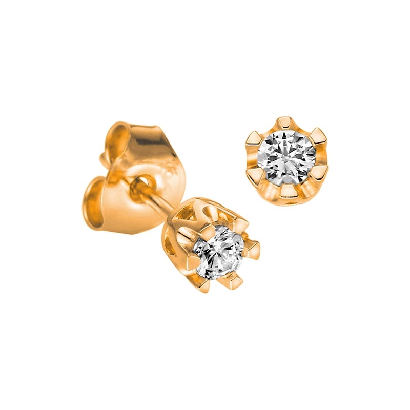 Schalins - Donau Örhängen 0.20ct Guld