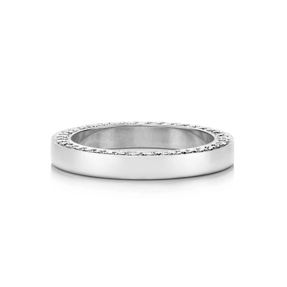 Half Round & Stars On Side Ring White Gold - Efva Attling ringar - Snabb frakt & paketinslagning - Nordicspectra.se