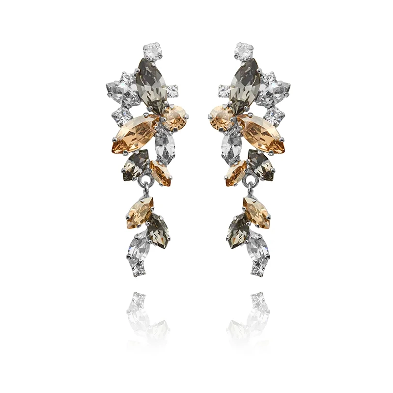 Caroline Svedbom - Jannice Earrings Rhodium Black Golden Combo