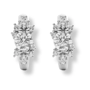 Always On Ohrringe aus versilbertem Messing mit Zirkonia