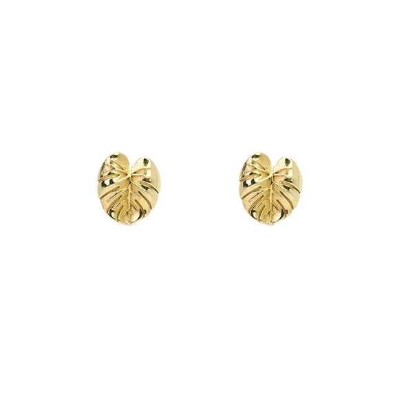 Mini Palm Leaf Earrings Gold von Emma Israelsson, Schneller Versand - Nordicspectra.de