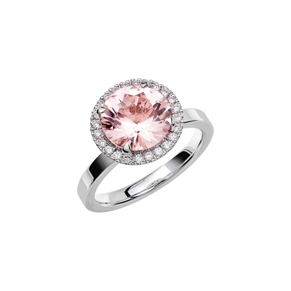 Fairytale 9 Morganite White Gold - Wedding & engagement rings - Schalins - Scandinavian design - Nordic Spectra