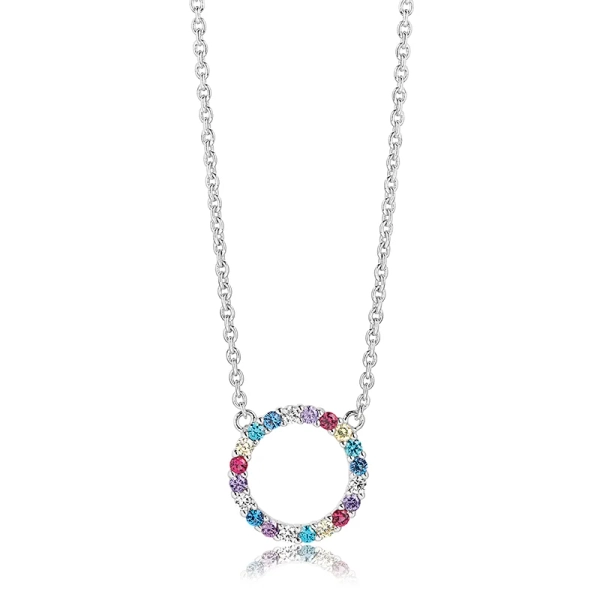 Biella Grande Halsband Mix från Sif Jakobs i silver med glittrande cubic zirconia-stenar