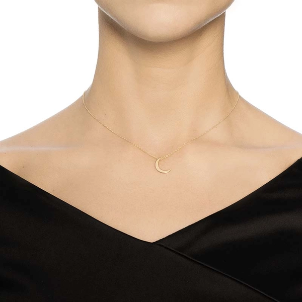 Pencez Moon Necklace Gold - Efva Attling - Skandinaviska Designsmycken - Nordic Spectra