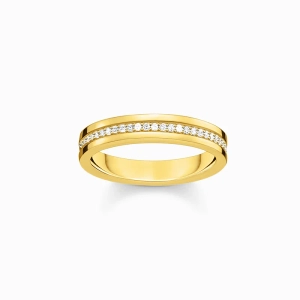 Bandring mit weißen Steinen vergoldet - Thomas Sabo - Nordic Spectra