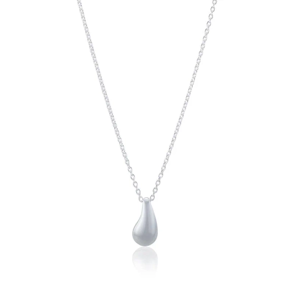 Infinity Drop Halsband i silver med droppformad dekoration