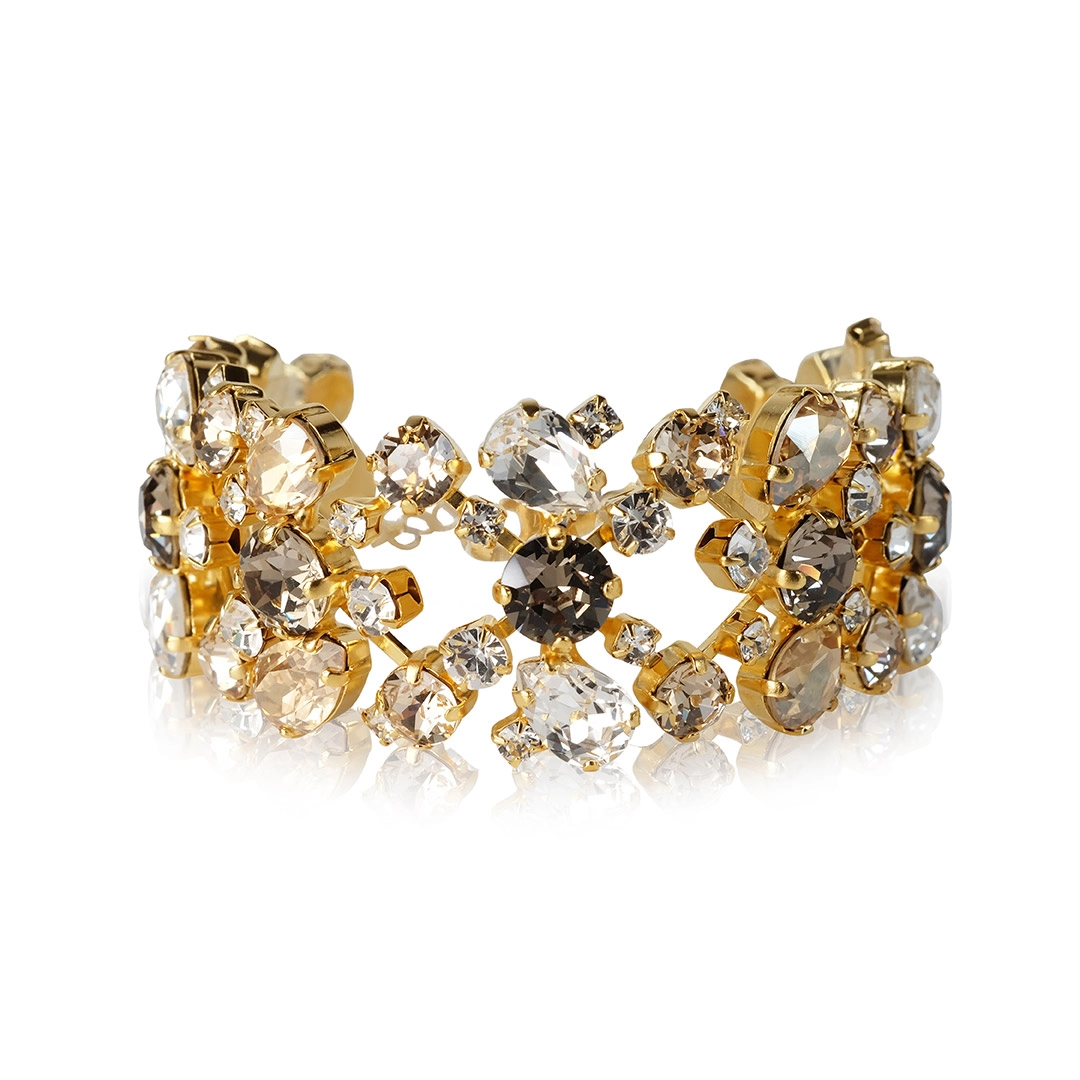 Caroline Svedbom - Aurelia Bracelet Gold Greige / Silk Combo