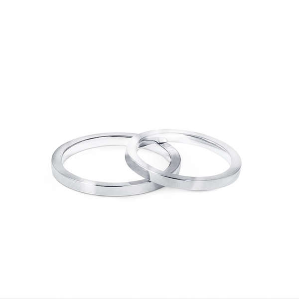 1946 Ring Rak 2 mm Vitguld - Nordic Spectra - Förstärker livets stora händelser - Nordic Spectra