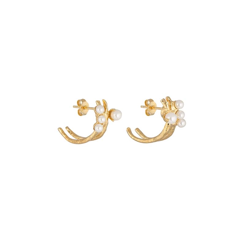 CU Jewellery - Pearl Kluster Ear Gold