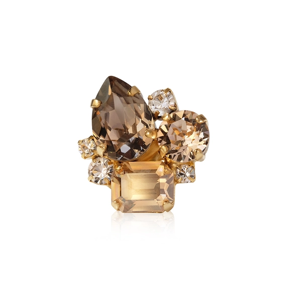 Angelina Ring Gold Greige / Silk Combo - Caroline Svedbom - Nopea toimitus ja lahjapakkaus - Nordic Spectra
