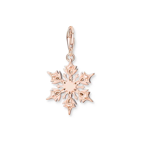Charm-Anhänger Schneeflocke Mit Weißen Steinen Roségold von Thomas Sabo, Schneller Versand - Nordicspectra.de