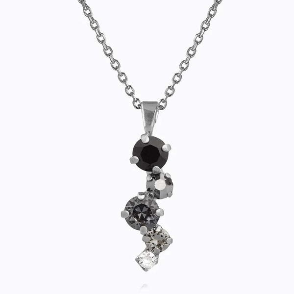 Elina Necklace Rhodium Black Combo - Caroline Svedbom - Snabb frakt & paketinslagning - Nordicspectra.se