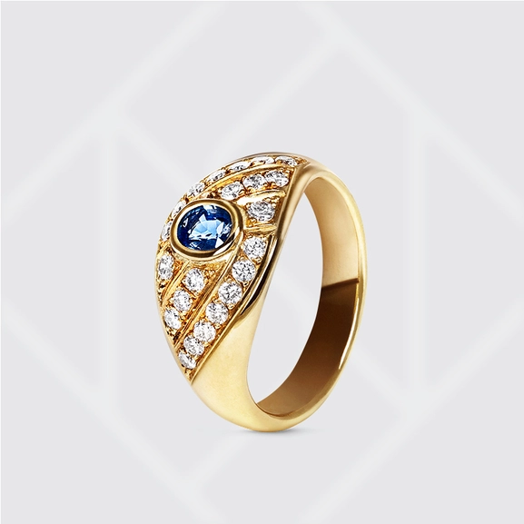 NS ONE 042 (RG Ring safir + brill) - Snabb frakt & fri paketinslagning - Nordicspectra.se