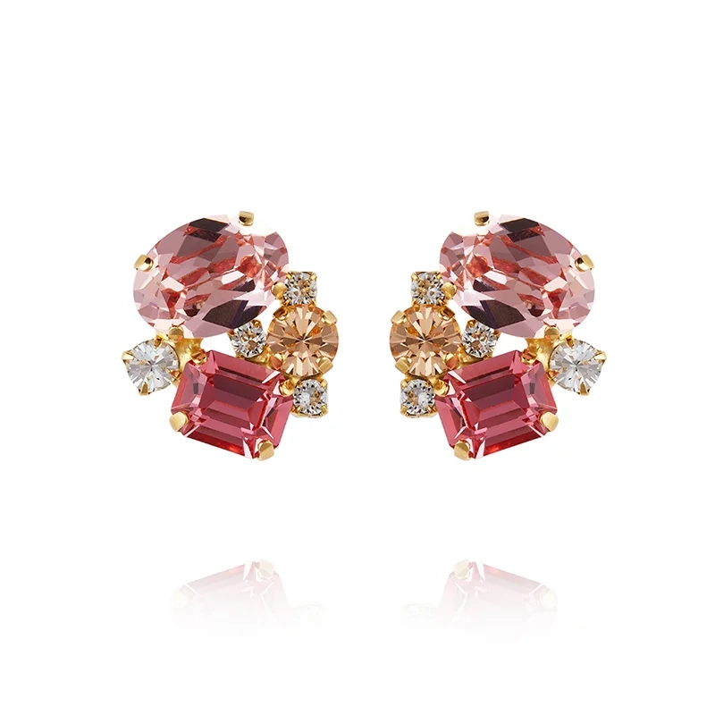 Caroline Svedbom - Mini Carolina Earrings Gold Pink Combo