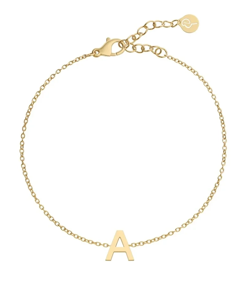 Letter Bracelet A-Ö Gold - Edblad - Snabb leverans - Gratis paketinslagning