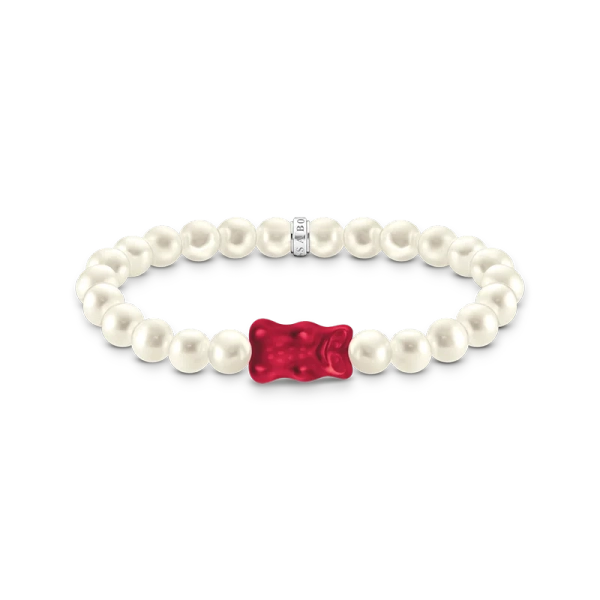 HARIBO Pearl Bracelet Red Gummy Bear - Thomas Sabo - Suuri valikoima & ilmainen lahjapaketointi - Nordic Spectra