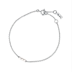 My Little Pearl Armband in Silber mit drei kleinen Süßwasserperlen