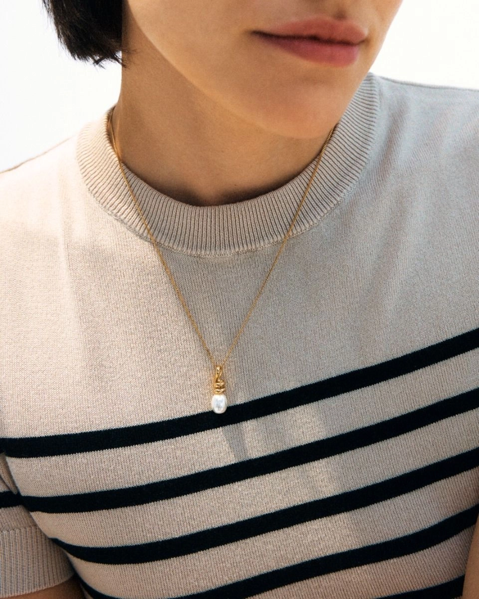 Halsband i 14K guldplätering med dubbel kedja