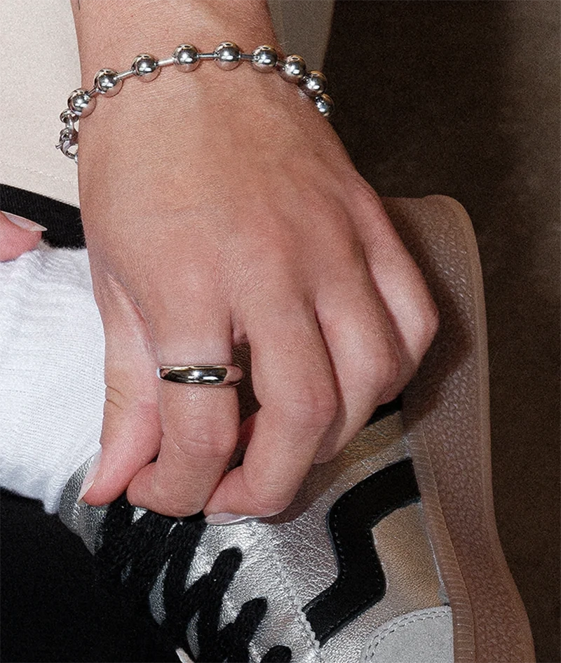 ANNIE Big Armband Stål - Astrid & Agnes - Nordic Spectra
