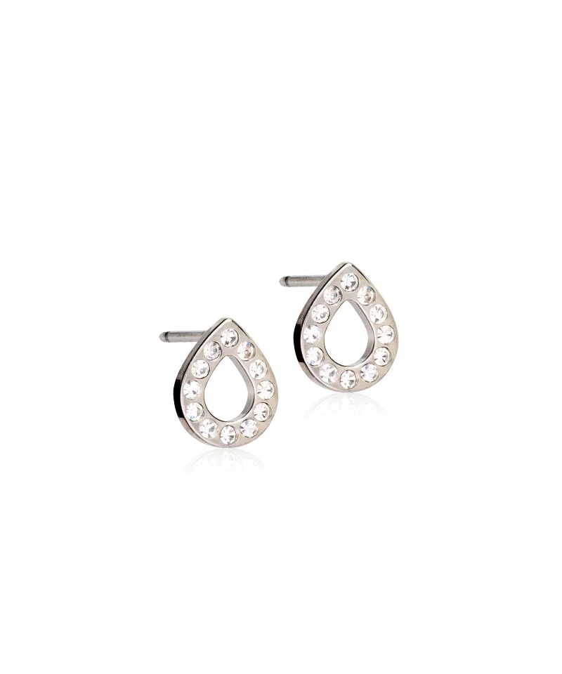 Blomdahl - NT Brilliance Drop Hollow 8 mm Crystal
