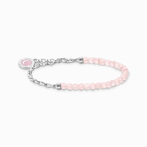 Rannekoru Charmista Coin Ruusukvartsi - Thomas Sabo - Suuri valikoima & ilmainen lahjapaketointi - Nordic Spectra