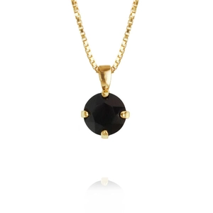 Classic Petite Necklace Gold Jet - Caroline Svedbom - Snabb frakt & paketinslagning - Nordicspectra.se
