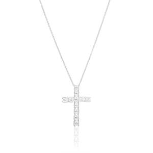 Roccanova Croce Halskette aus Silber mit funkelndem Zirkonia-Dekor von Sif Jakobs