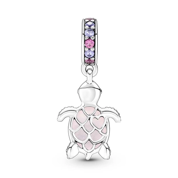 Rosafarbene Meeresschildkröte Murano-Glas Charm-Anhänger von PANDORA, Schneller Versand - Nordicspectra.de