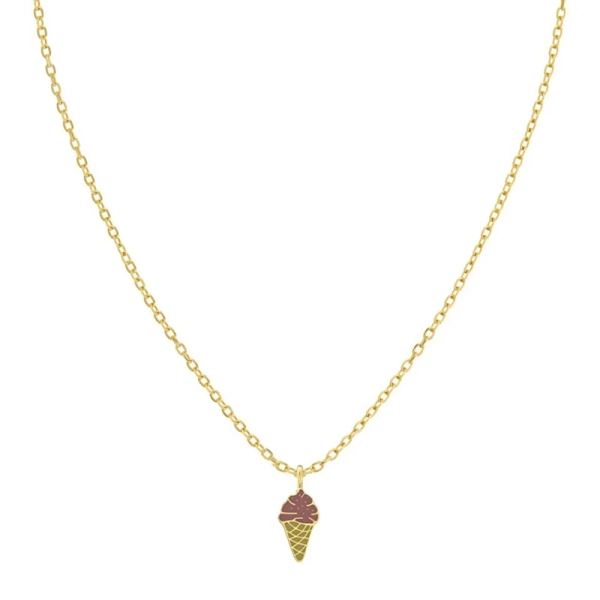 Laguna Necklace Ice cream Kids Gold - Edblad - Snabb frakt & paketinslagning - Nordic Spectra