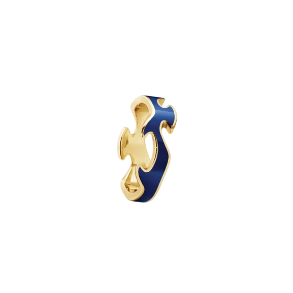 Fusion Middle Ring Gold Blue - Georg Jensen - Designschmuck mit schnellen und sicheren Lieferungen - Nordic Spectra