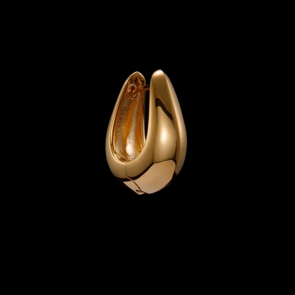 Chunky Knife Edge Hoop 25 mm Gold: ausdrucksstarker
