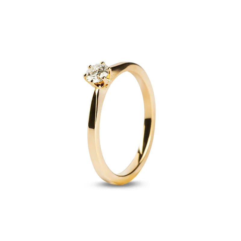 Iris Solitaire Ring 0.25 Gold