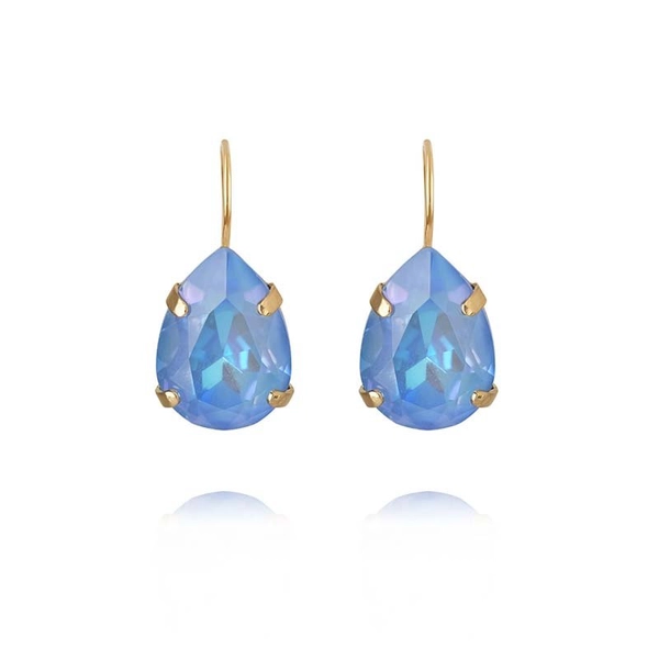 Mini Drop Clasp Earrings Gold Ocean Blue Delite - Caroline Svedbom - Snabb frakt & paketinslagning - Nordicspectra.se