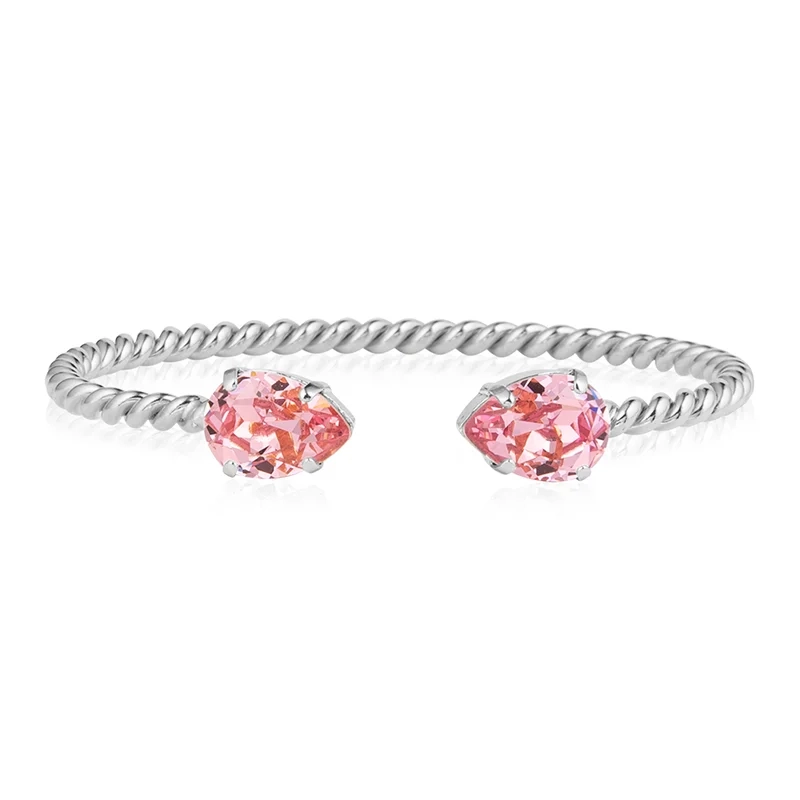Caroline Svedbom - Mini Drop Bracelet Rhodium Light Rose