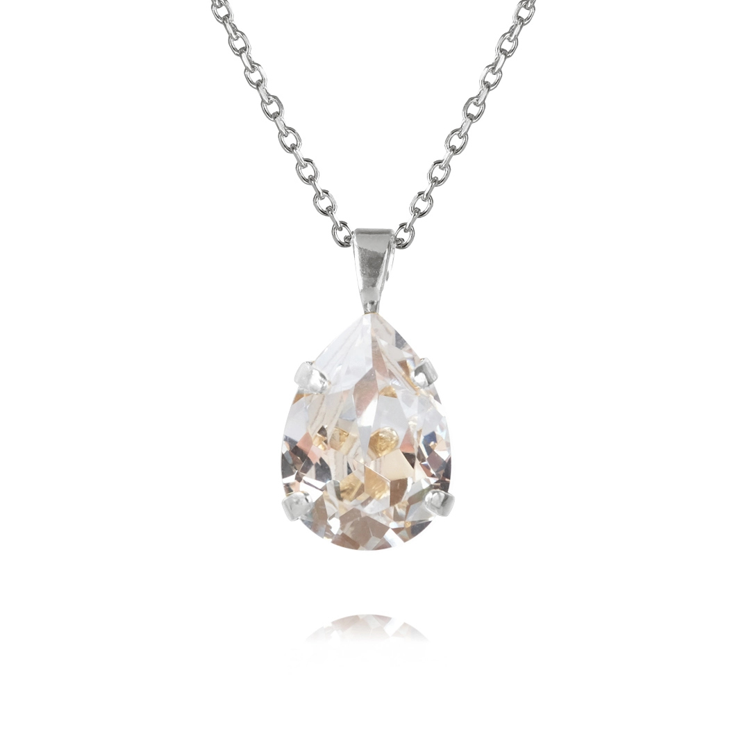 Caroline Svedbom - Mini Drop Necklace Rhodium Crystal