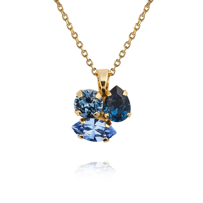 Caroline Svedbom - Ana Necklace Gold Denimblue Combo
