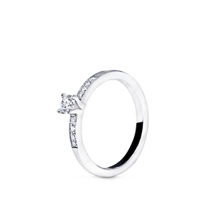Sofia Solitaire Ring With Side Stones 0