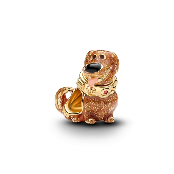 Disney Pixar Upp Doge Charm von Pandora in 14K Goldplattierung mit Zirkonia