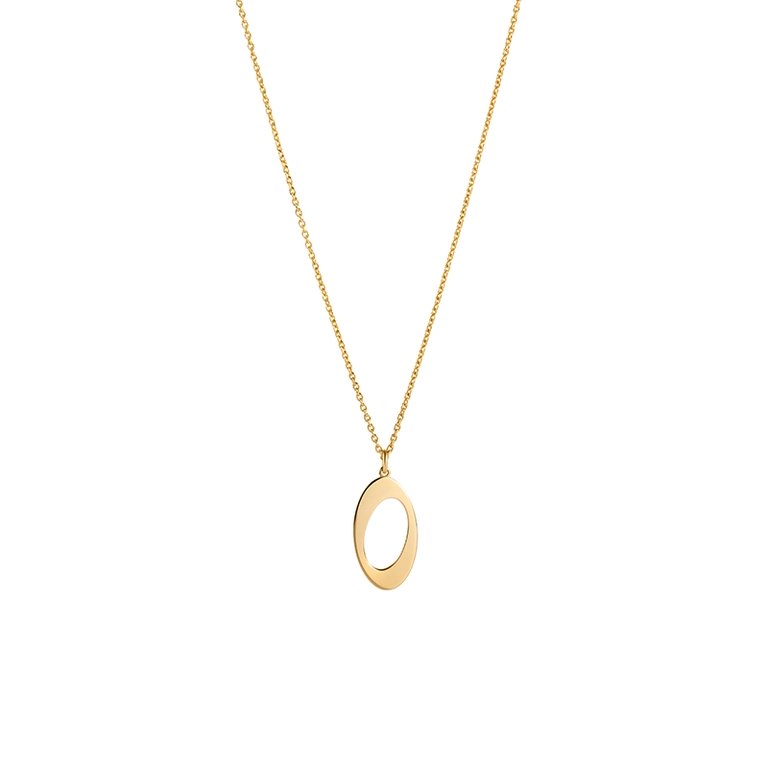 Oval & Out Halsband 18 K Guld - Snabb frakt & fri paketinslagning - Nordicspectra.se