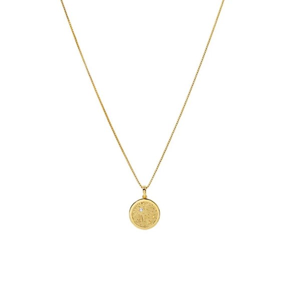 Lucky Coin Such A Star Halskette aus Gold mit rundem
